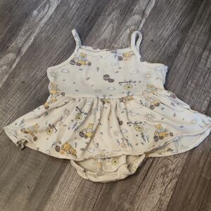 Pooh Bear Onesie Dress 6-9M